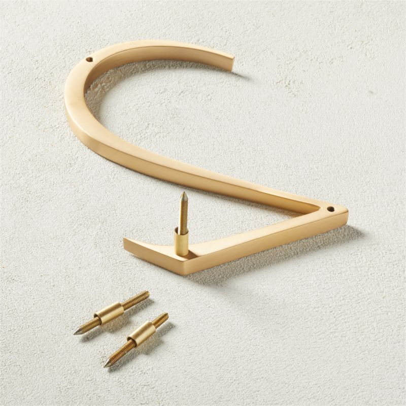 Heymland 6" Brushed Brass House Number 2 - image 2 of 4