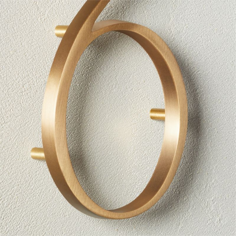 Heymland 6" Brushed Brass House Number 0 - image 3 of 4