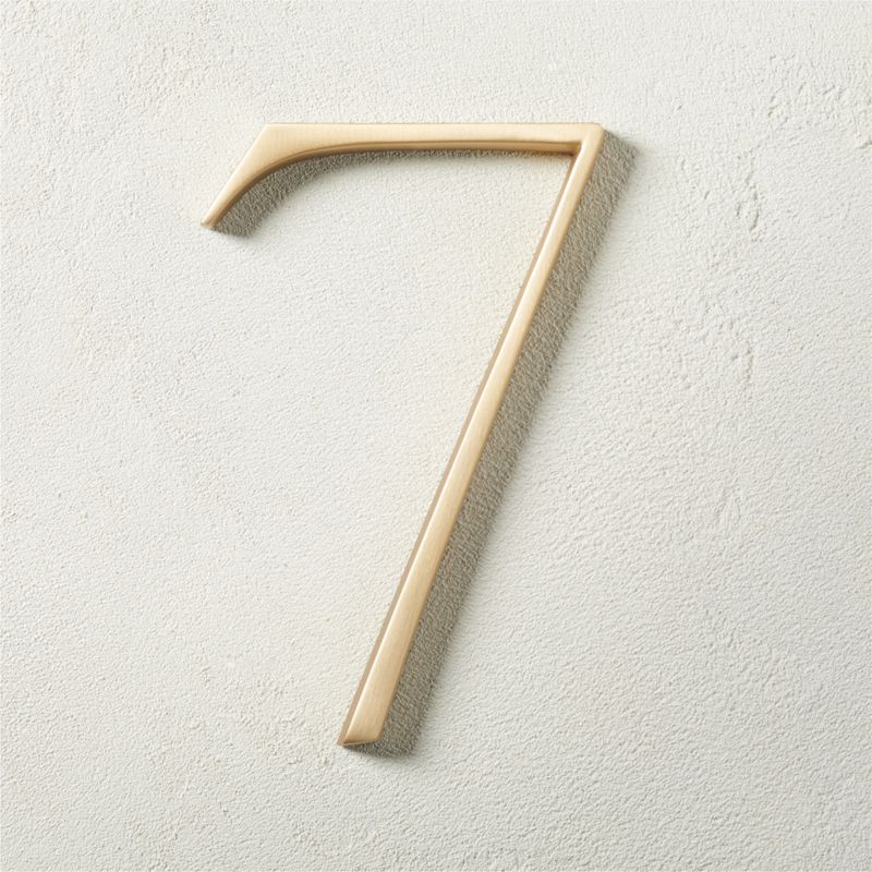 Heymland 6" Brushed Brass House Number 7 - image 0 of 4