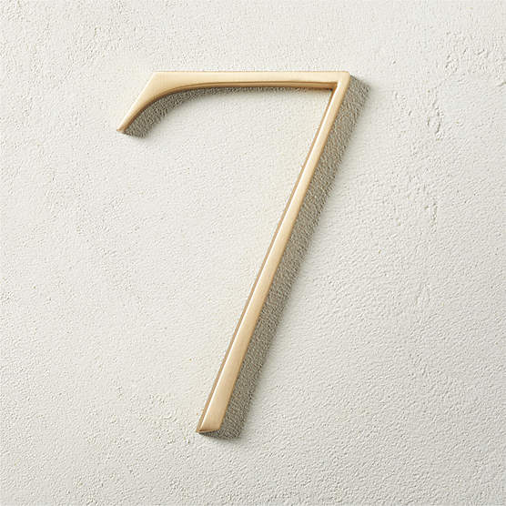 Heymland 6" Brushed Brass House Number 7