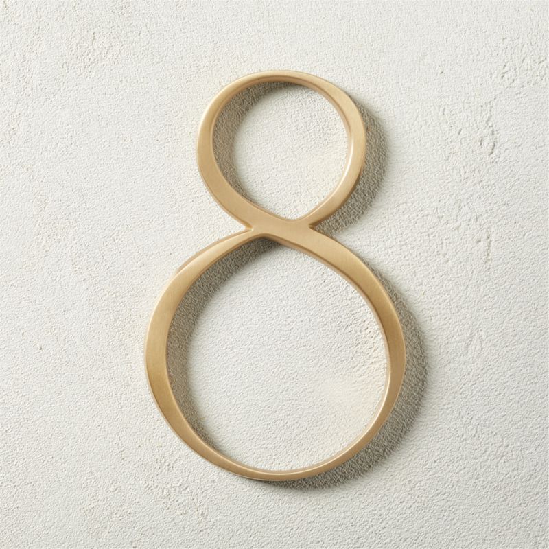 Heymland 6" Brushed Brass House Number 8 - image 0 of 4