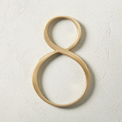 Heymland 6" Brushed Brass House Number 8