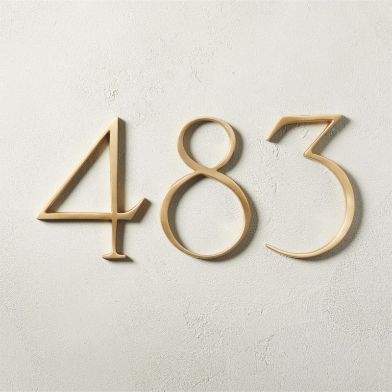 Heymland 6" Brushed Brass House Number 0 - image 1 of 4