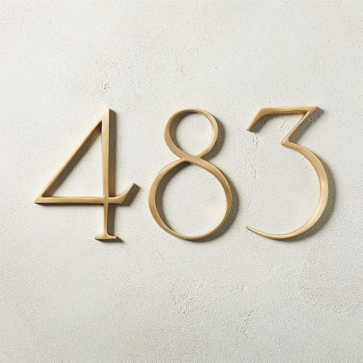 Heymland 6" Brushed Brass House Number 9