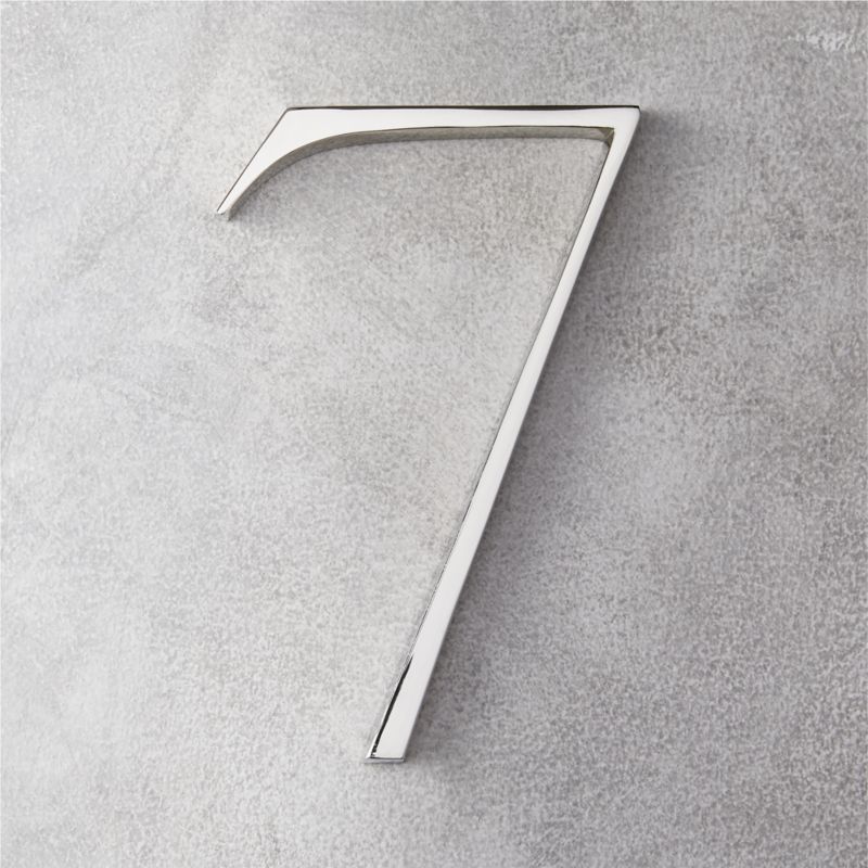 Heymland 6" Polished Nickel House Number 7 - image 0 of 5