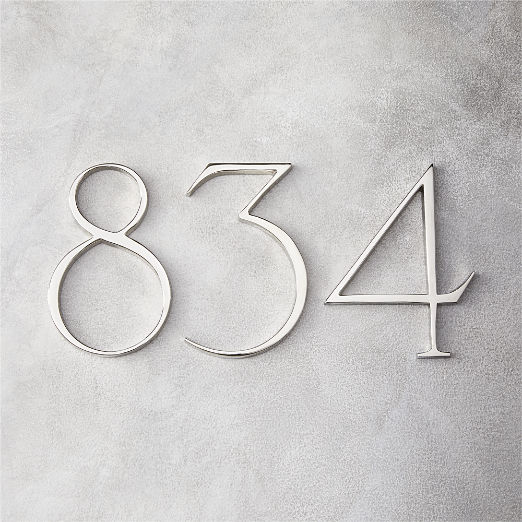 Heymland 6" Polished Nickel House Number 7