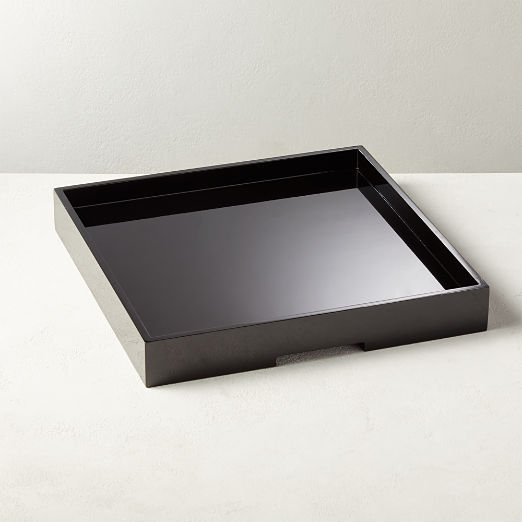 Black Serving Trays CB2