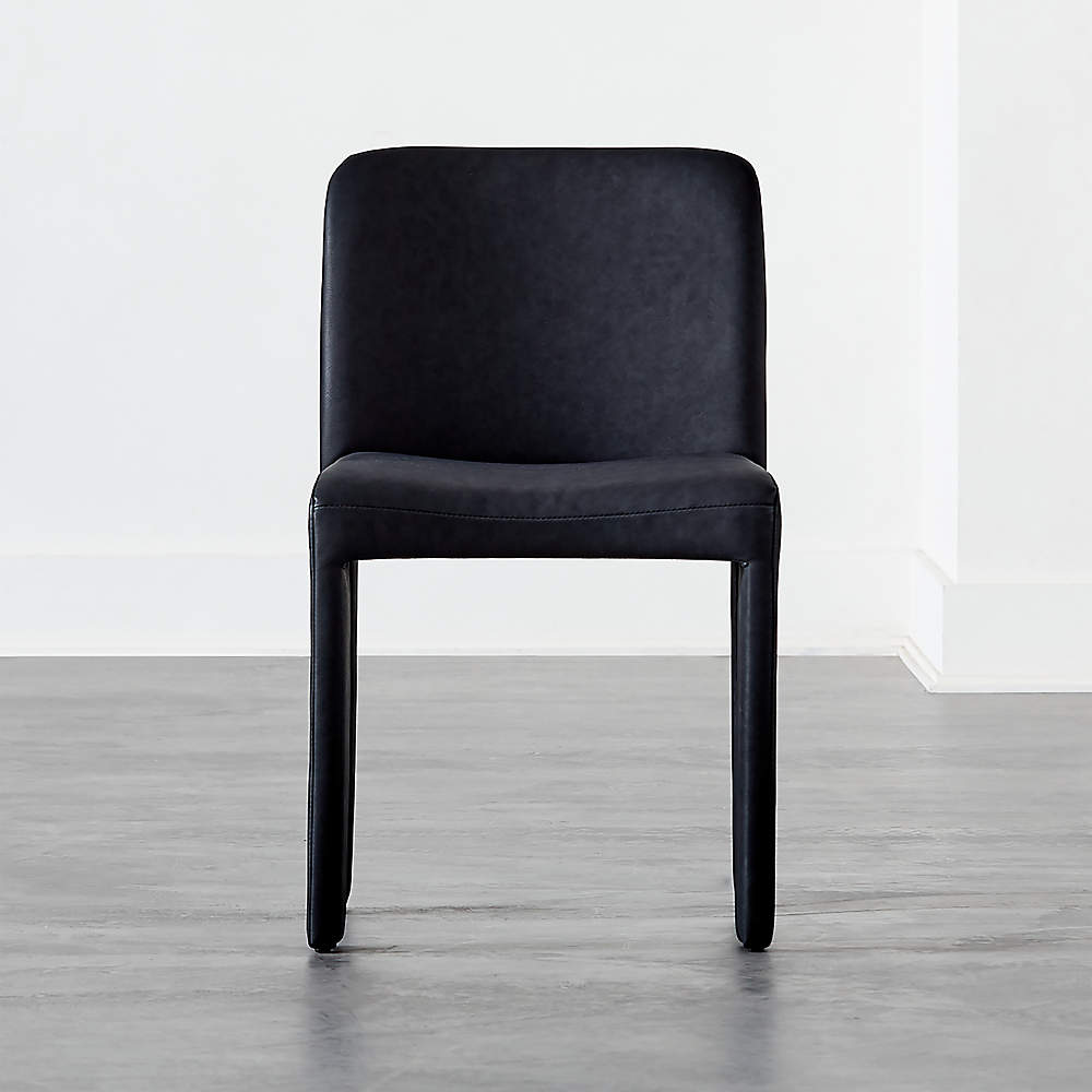 Hide Faux Leather Black Dining Chair Reviews CB2