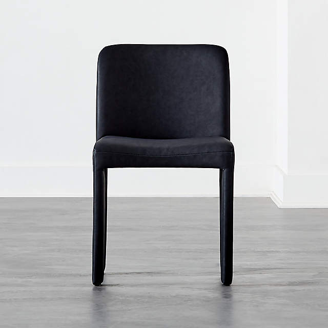 Hide Faux Leather Black Dining Chair, Faux Leather Dining Chairs Canada