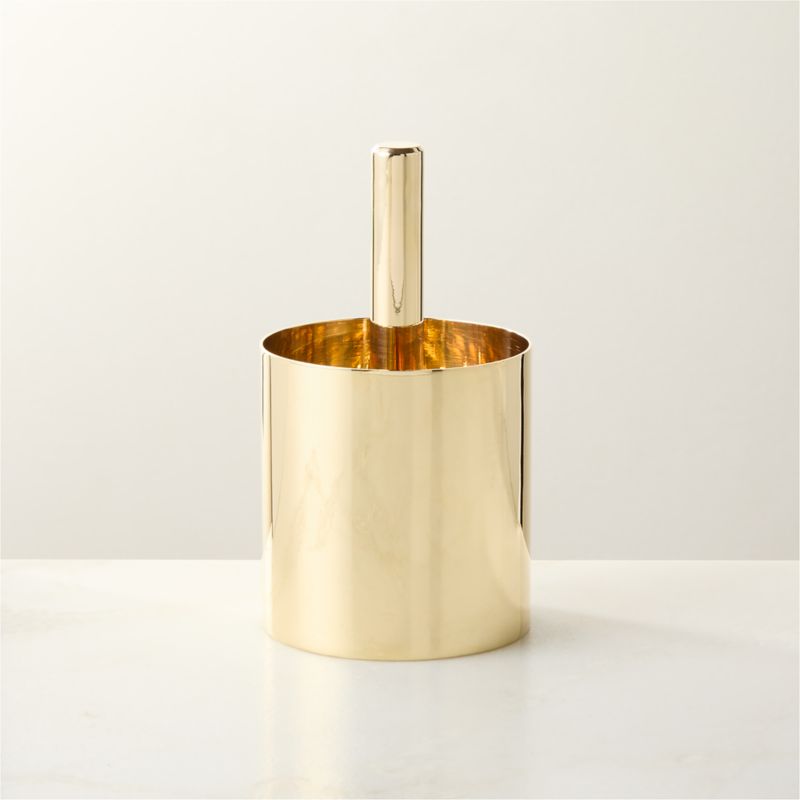 Hierarchy Unlacquered Polished Brass Pencil Cup by Bill Curry - image 0 of 5