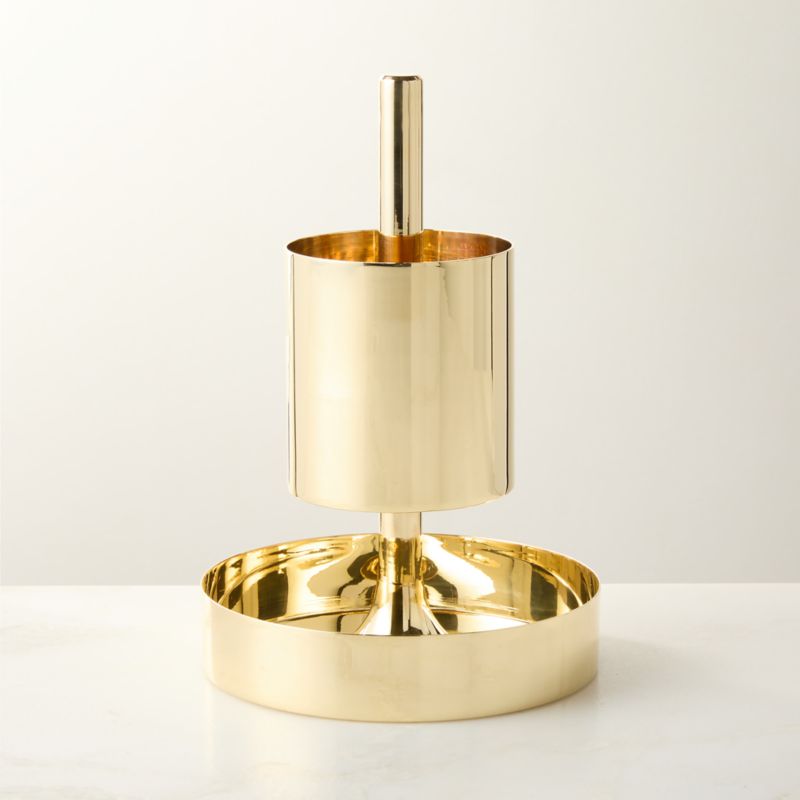 Hierarchy Unlacquered Brass Tiered Catchall Set by Bill Curry - image 0 of 5