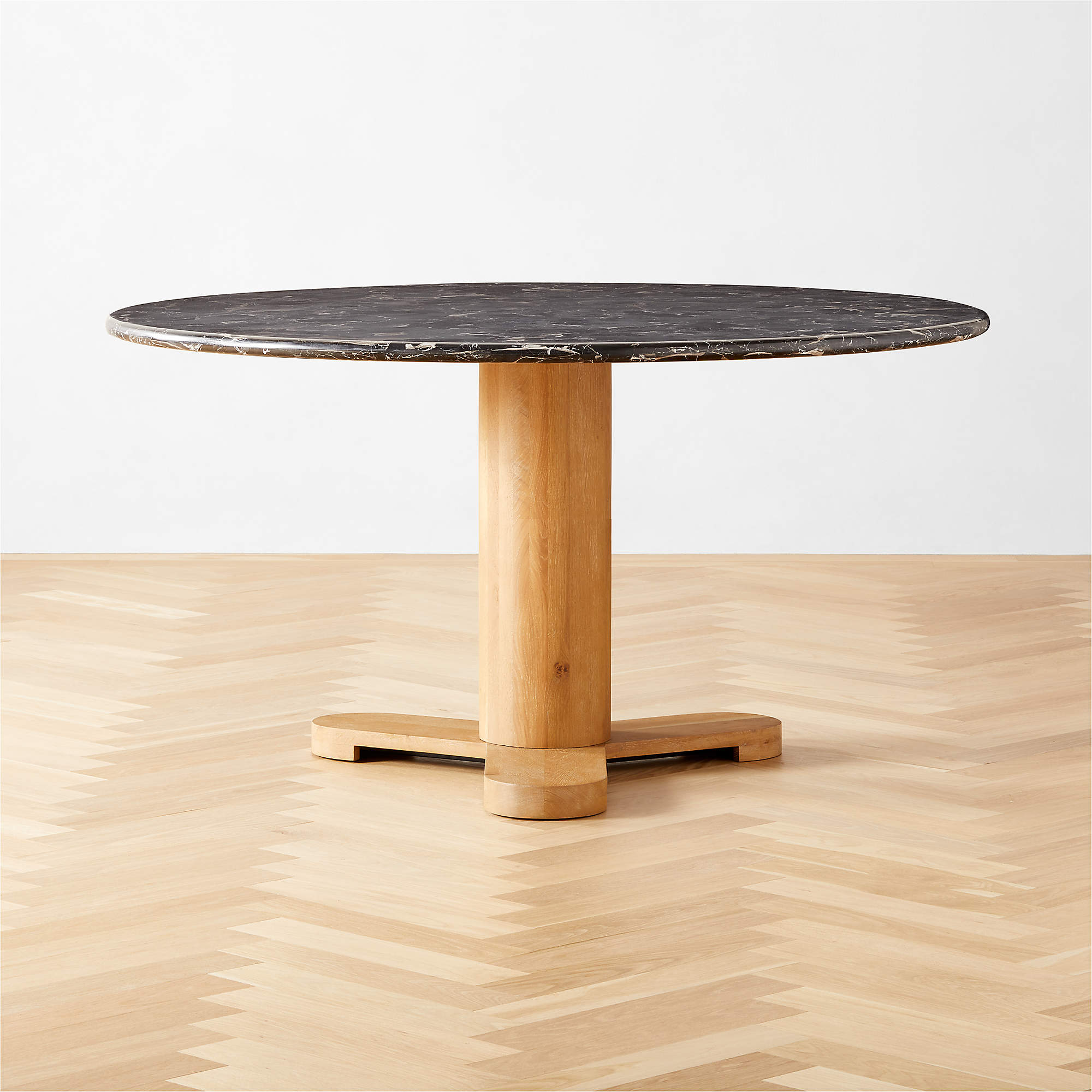 Hirsch Modern Black Marble Dining Table + Reviews CB2 Canada