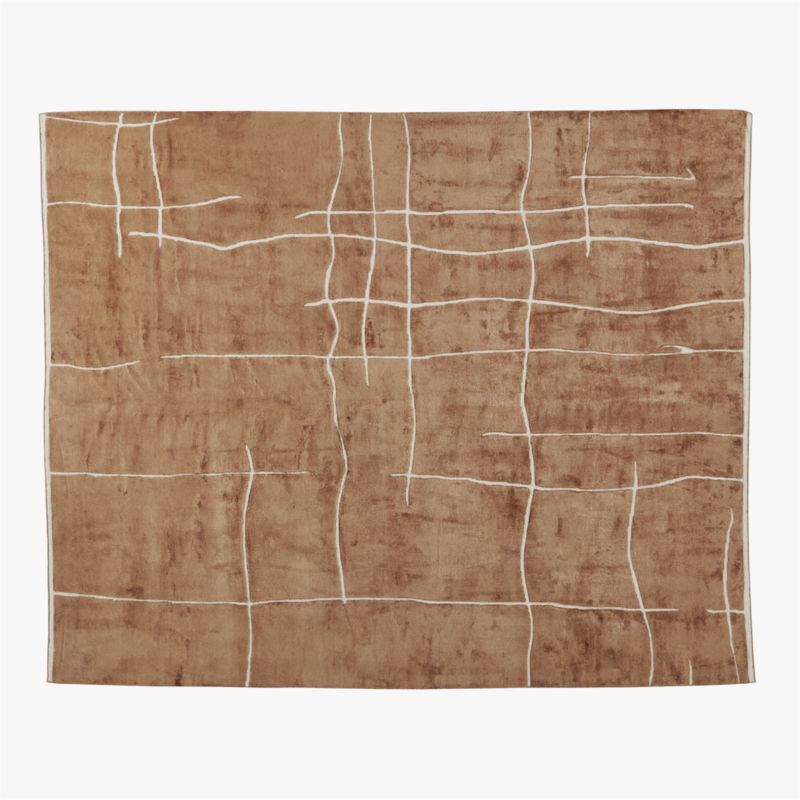 Hogan Handknotted Mocha Viscose Area Rug 8'x10' + Reviews CB2