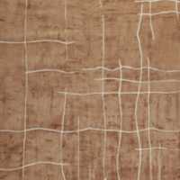 Hogan Hand-Knotted Mocha Brown Viscose Rug Swatch 12"x12"