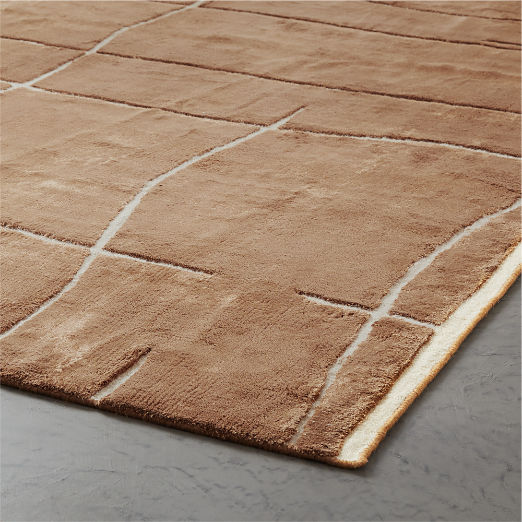 Hogan Handknotted Mocha Viscose Area Rug