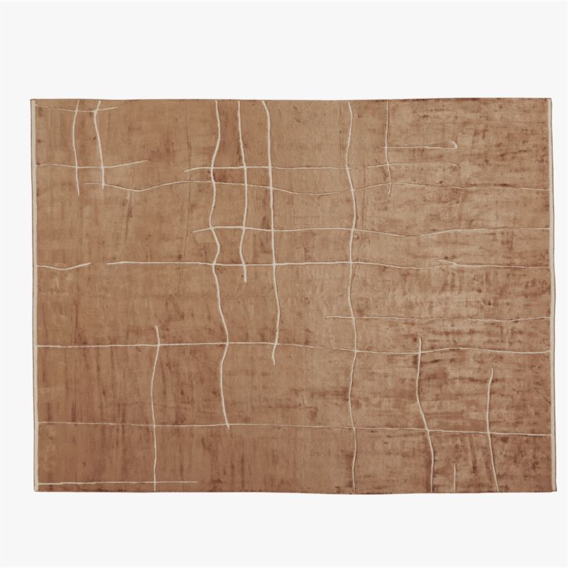 Hogan Hand-Knotted Mocha Brown Viscose Area Rug 9'x12' - image 0 of 6