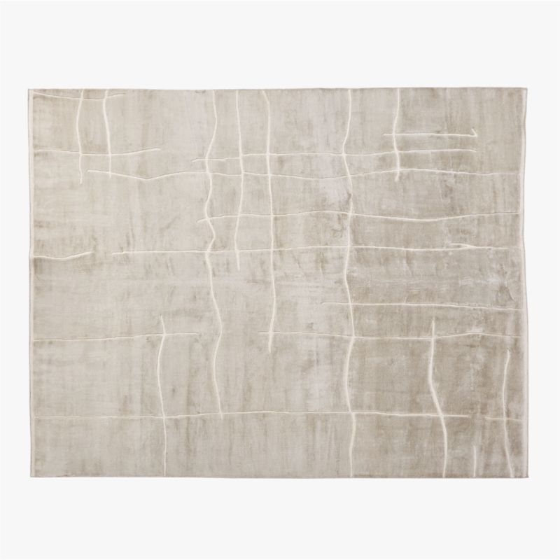 Hogan Hand-Knotted Silver Grey Viscose Area Rug 8'x10' - image 0 of 5