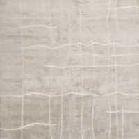 Hogan Hand-Knotted Silver Grey Viscose Rug Swatch 12"x12"