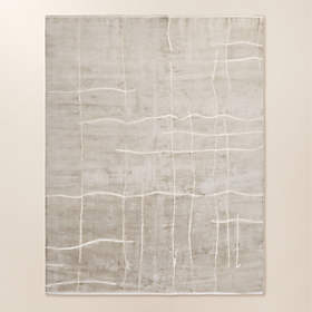 Anders Grey TENCEL Lyocell Area Rug 6'X9' + Reviews | CB2