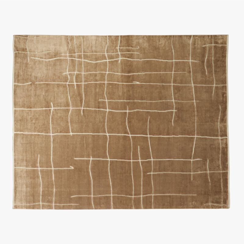 Hogan Hand-Knotted Mocha Brown Viscose Area Rug 12'x15' - image 0 of 6