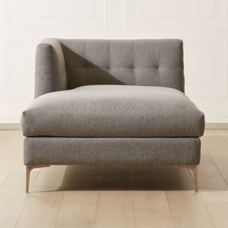 View Holden Grey Tufted Left Arm Chaise details