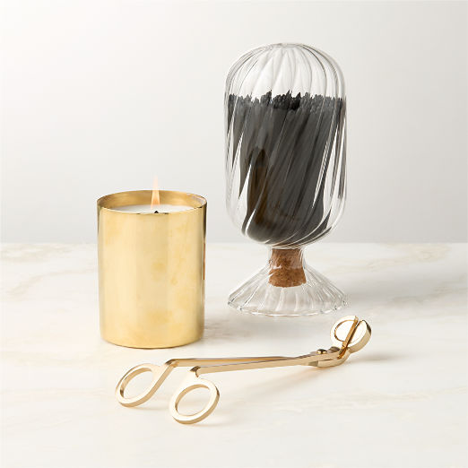 Holiday Candle and Accessories Gift Set