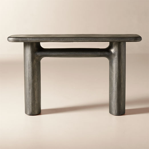Hollis 50" Charcoal Grey Cast Aluminum Console Table