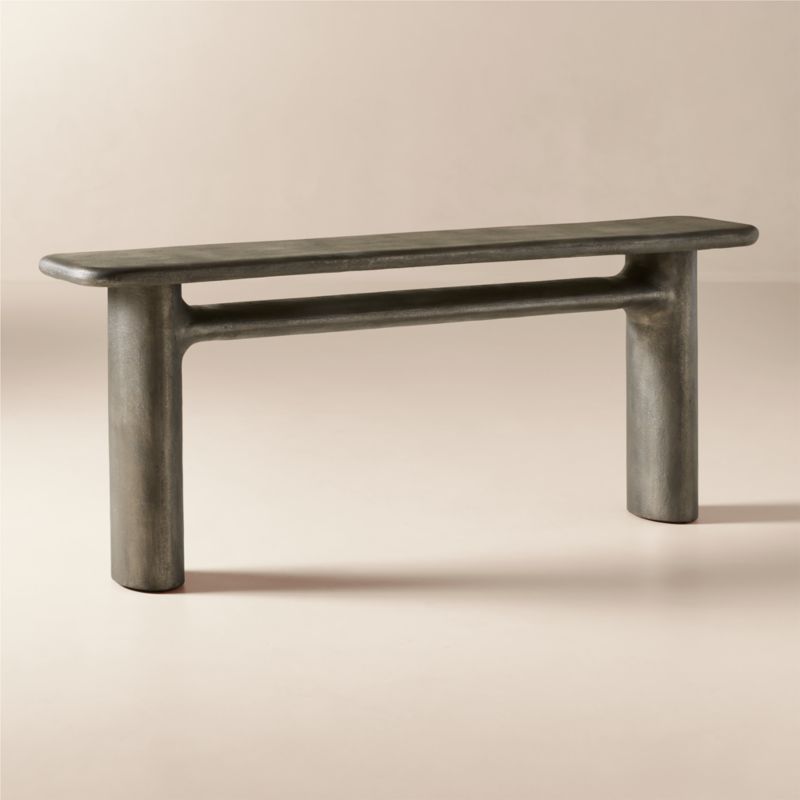 Hollis 75" Charcoal Grey Cast Aluminum Console Table - image 2 of 5