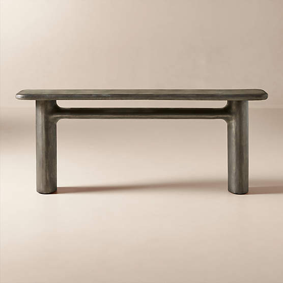 Hollis 75" Charcoal Grey Cast Aluminum Console Table