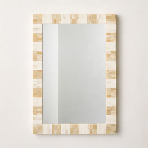 Honor Bone Inlay Rectangular Wall Mirror 24"x36"