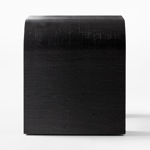 Horseshoe Black Lacquered Linen Side Table