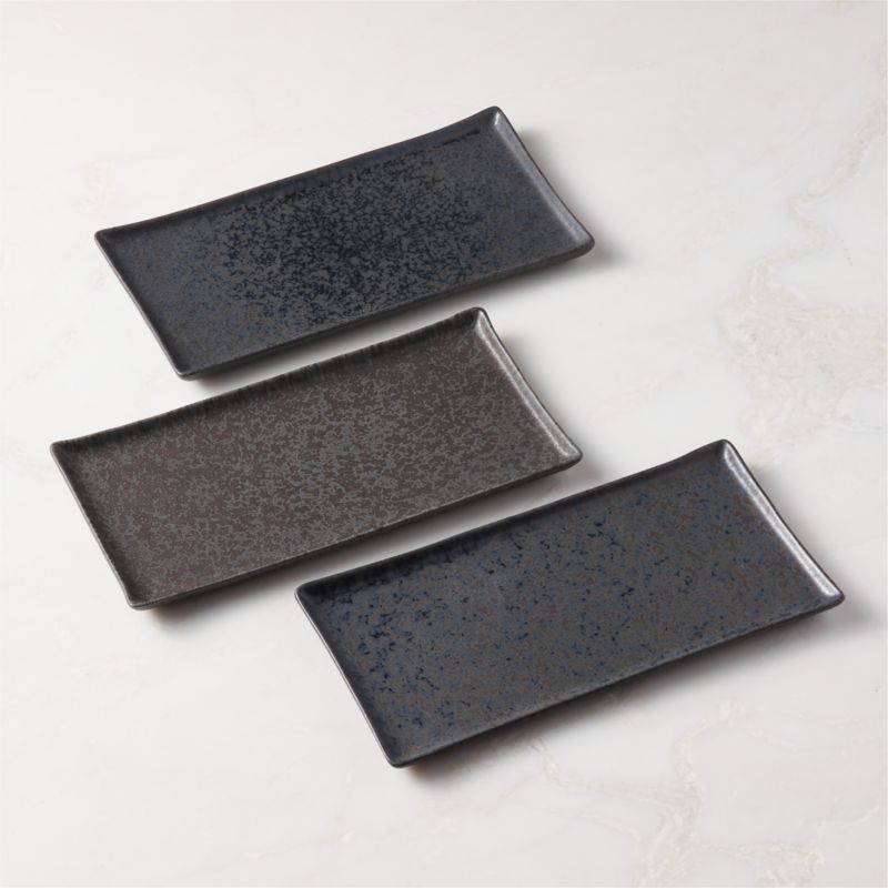 Hoxie Rectangular Metallic Serving Tray with Reactive Glaze - image 3 of 6