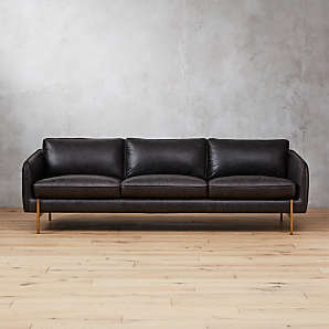 Modern Leather Furniture Sofas Cb2, Leather Sofas Modern