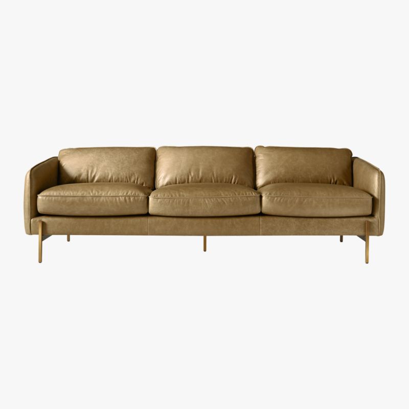 Cb2 hoxton 2024 leather sofa