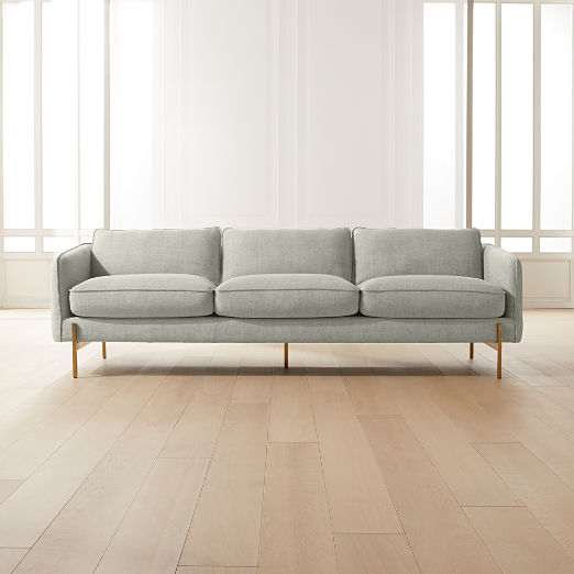 Modern Sofas Couches And Loveseats Cb2 Hoxton Stone Sofa