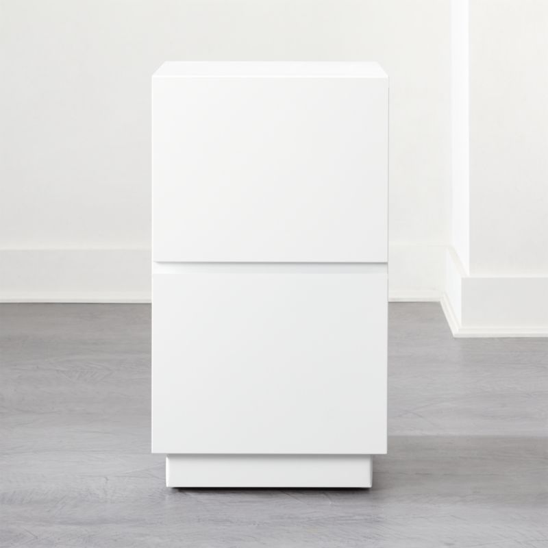 Hudson 2 Drawer White File Cabinet Reviews Cb2