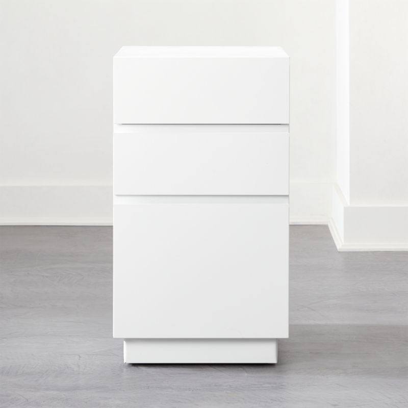 Hudson 3 Drawer White File Cabinet Reviews Cb2