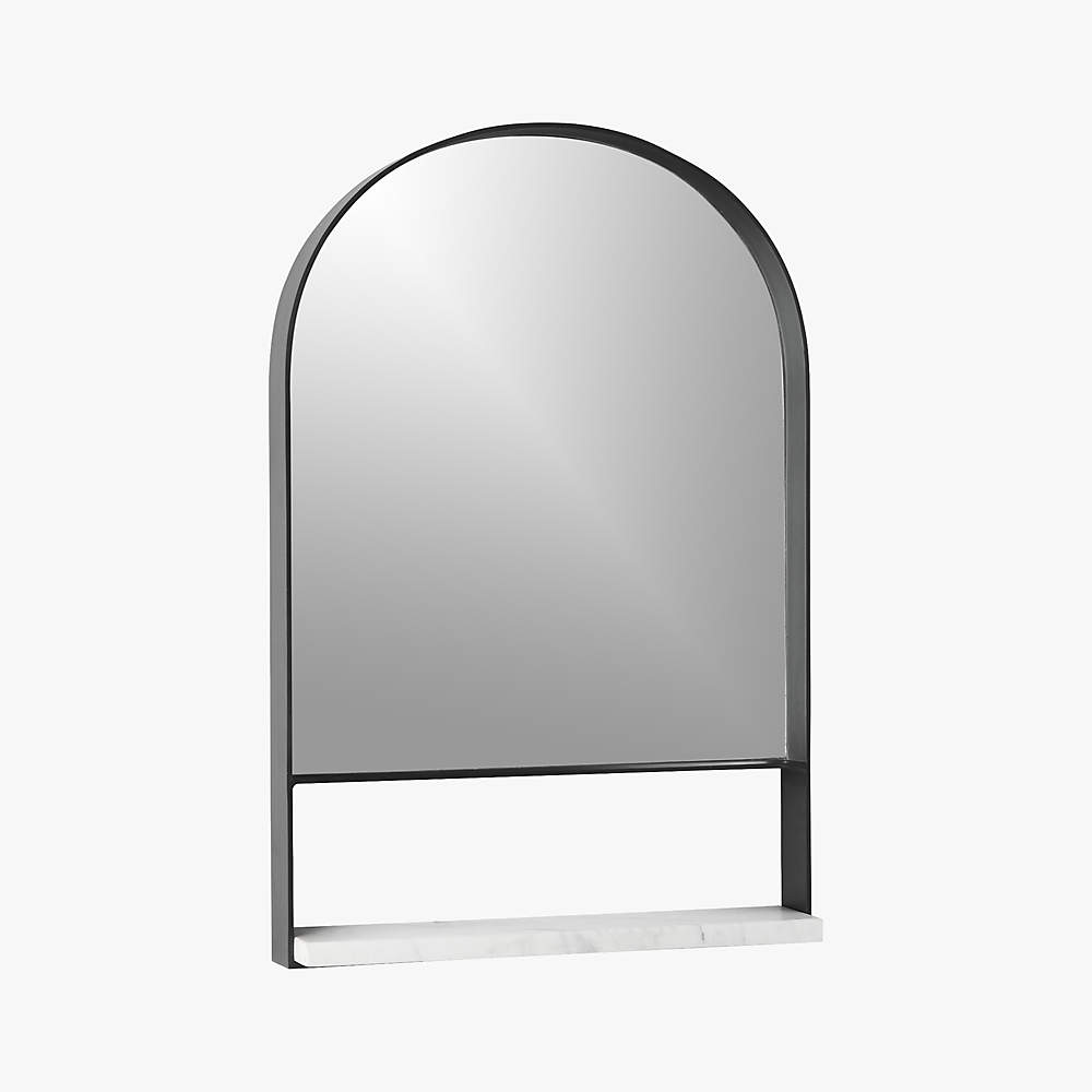 Hugh Wall Mirror with Marble Shelf 24x36.25 + Reviews