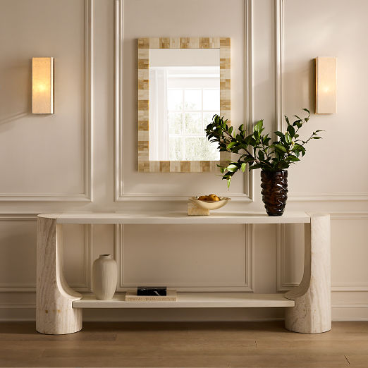 Honor Bone Inlay Rectangular Wall Mirror 24"x36"