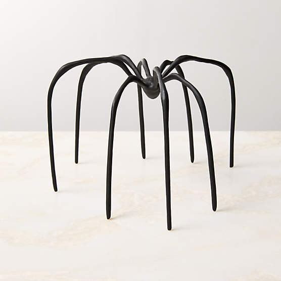 Huntsman Black Cast Aluminum Decorative Spider 5"