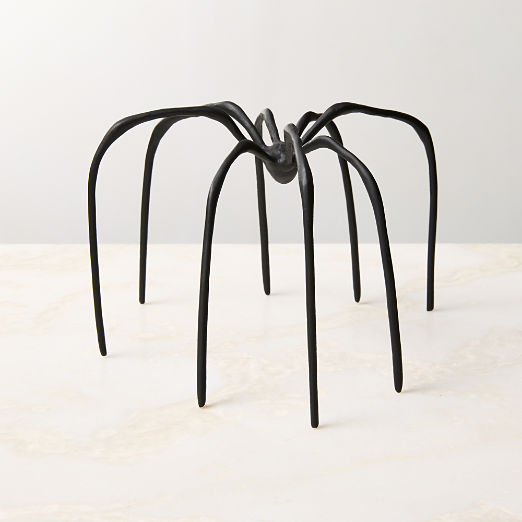 Huntsman Black Cast Aluminum Decorative Spider 5"