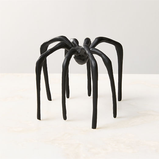 Huntsman Black Cast Aluminum Halloween Decorative Spider Set of 4