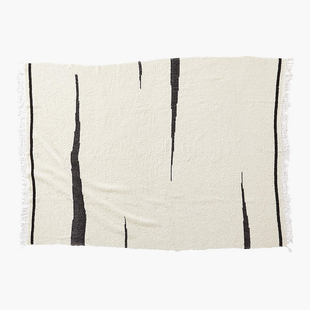 Lineage Woven Striped Throw Blanket by Kravitz Design