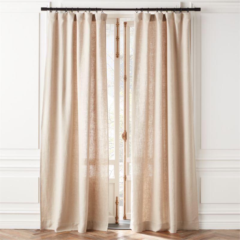 Heavyweight Natural Linen Window Curtain Panel 48 X96 Reviews   HvywtNatLnn96CurtainPnlSHS23