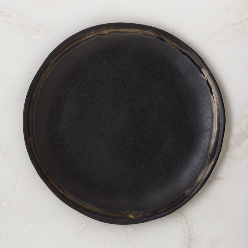 View Hyacinth Black Dinner Plate with Reactive Glaze details