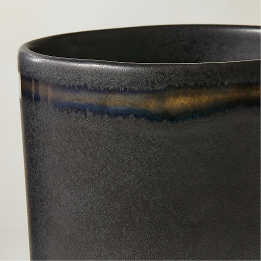 Hyacinth Black Coffee Mug with Reactive Glaze 11.75oz