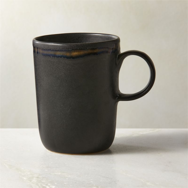 View Hyacinth Black Coffee Mug with Reactive Glaze 11.75oz details
