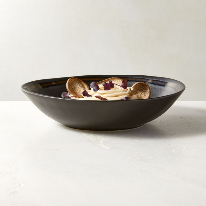 Hyacinth Black Pasta Bowl with Reactive Glaze - image 1 of 7