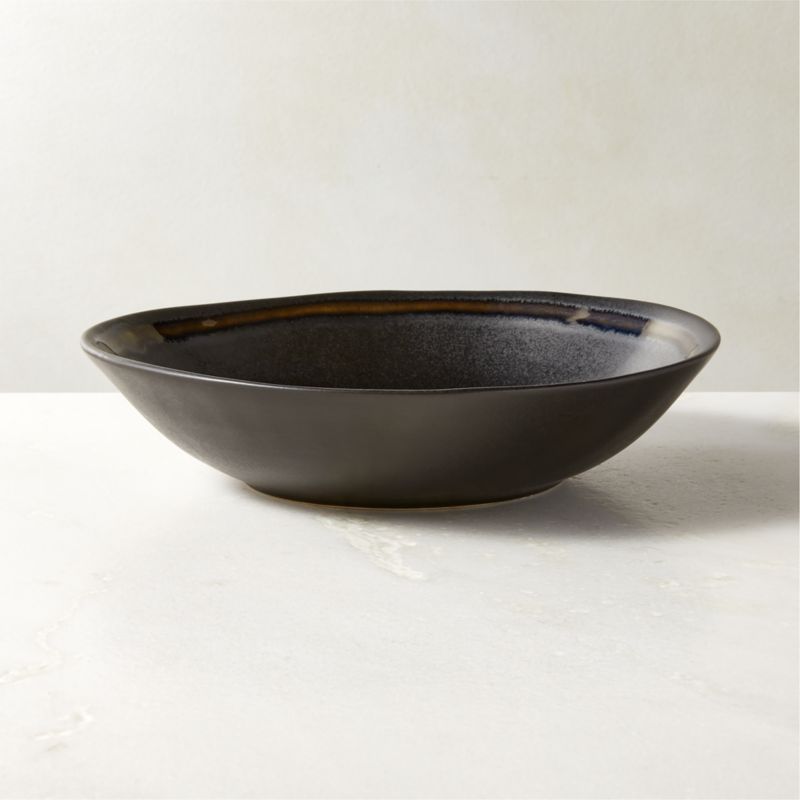 View Hyacinth Black Pasta Bowl with Reactive Glaze details