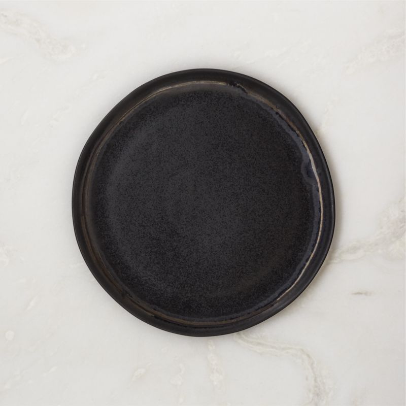 View Hyacinth Black Salad Plate with Reactive Glaze details